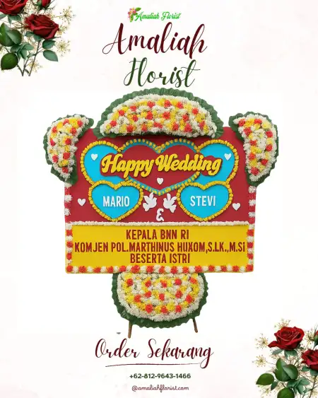Papan Bunga Pernikahan Karikil